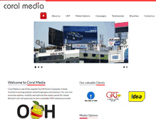 Tablet Screenshot of coralmedia.co.in